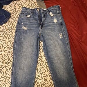 Hollister Blue Distressed Boyfriend Jeans